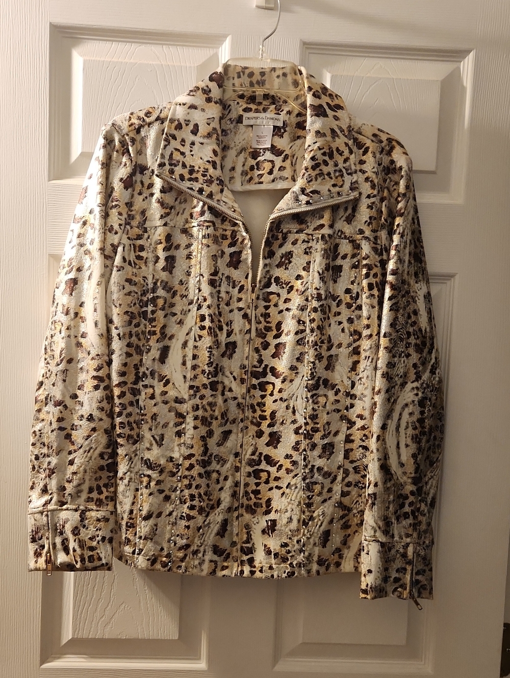 Drapers&Damons Animal Print Zip Up Jacket